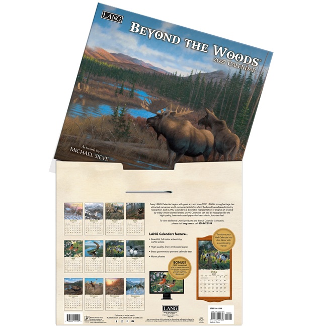 Beyond the Woods 2027 Lang Kalender Hoes Michael Sieve Beyond the Woods 2027 kalender in luxe bewaarhoes.