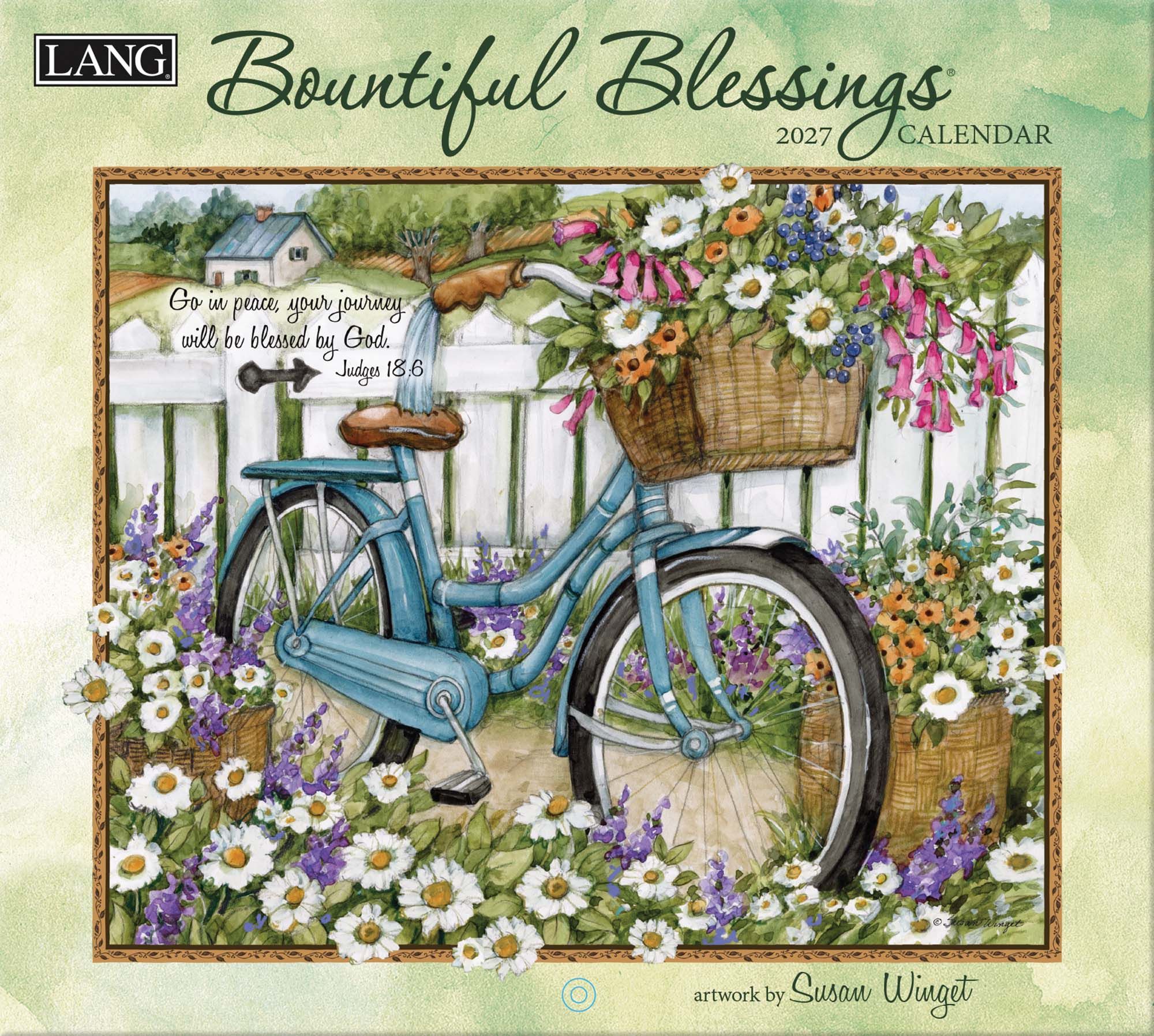 Bountiful Blessings 2027 Lang Kalender Wandkalender ‘Bountiful Blessings 2027’ van Susan Winget met landelijke en decoratieve illustraties.