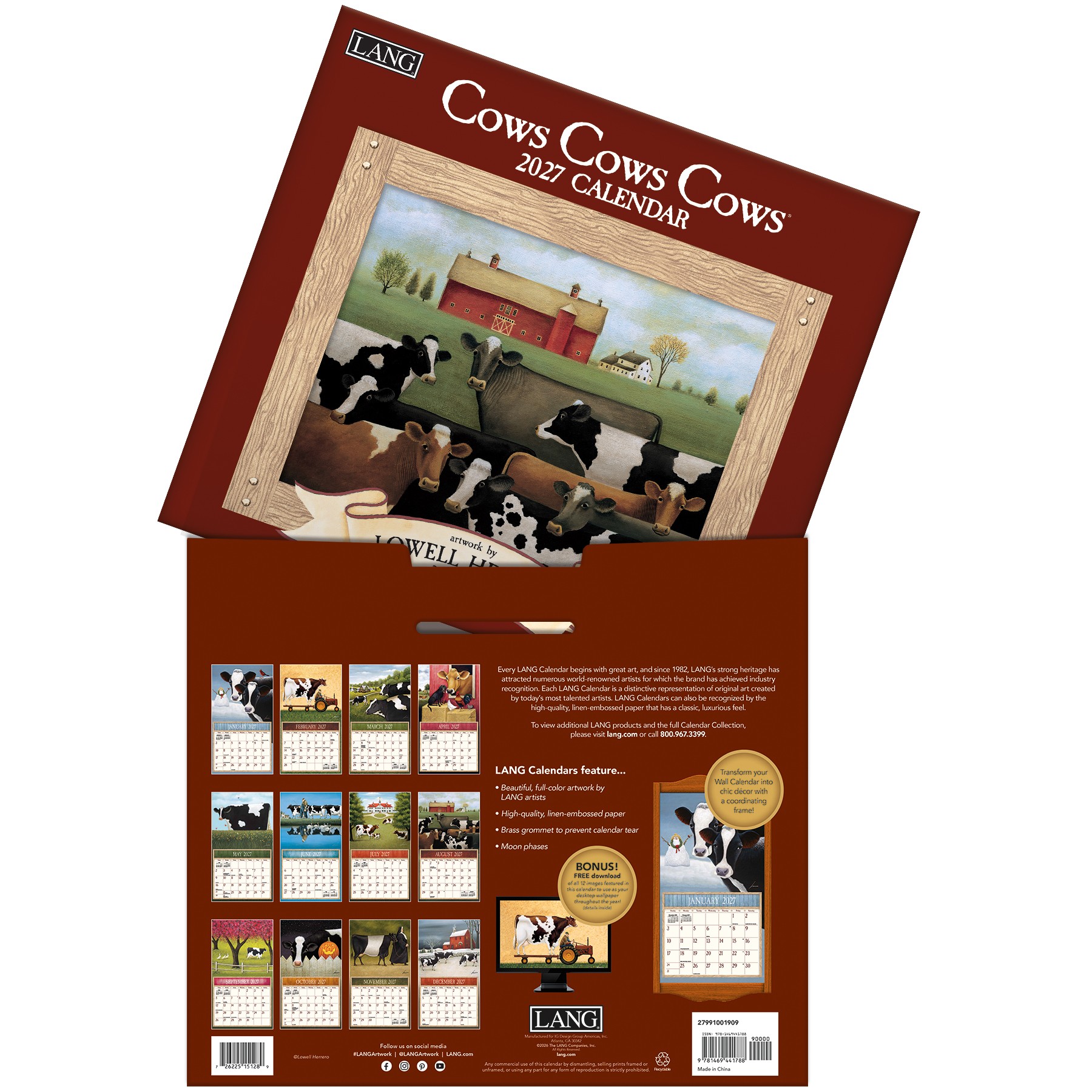 Cows Cows Cows 2027 Lang Kalender 27991001909-04