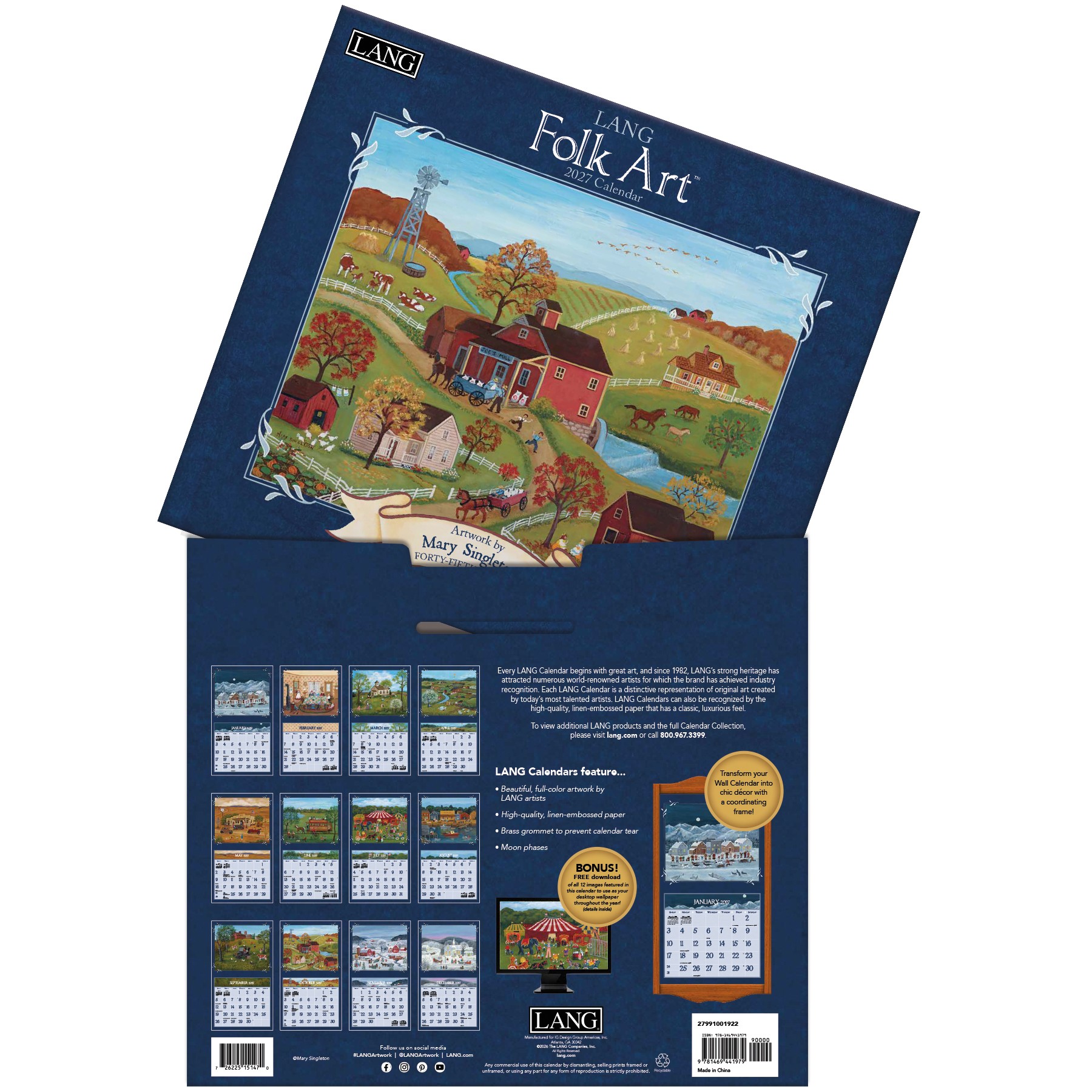 Lang Folk Art 2027 Lang Kalender 27991001922-04
