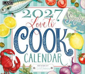 Nicole Tamarin 2027 kalender Love to Cook met sfeervolle food- en kookillustraties.