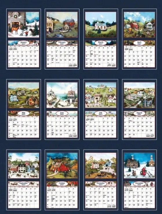 linda-nelson-stocks-kalender-2027-12-maanden-overzicht Mooie overzicht van de 12 maandplaatjes van Linda Nelson Stocks 2027 Lang Kalender.