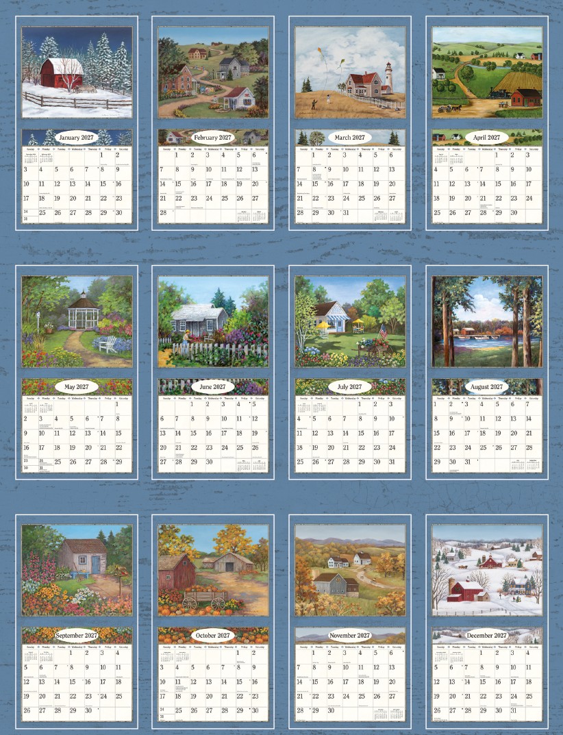 Country Living 2027 Lang Kalender 27991001905-02 2027 Country Living kalender met alle maandillustraties in één overzicht.