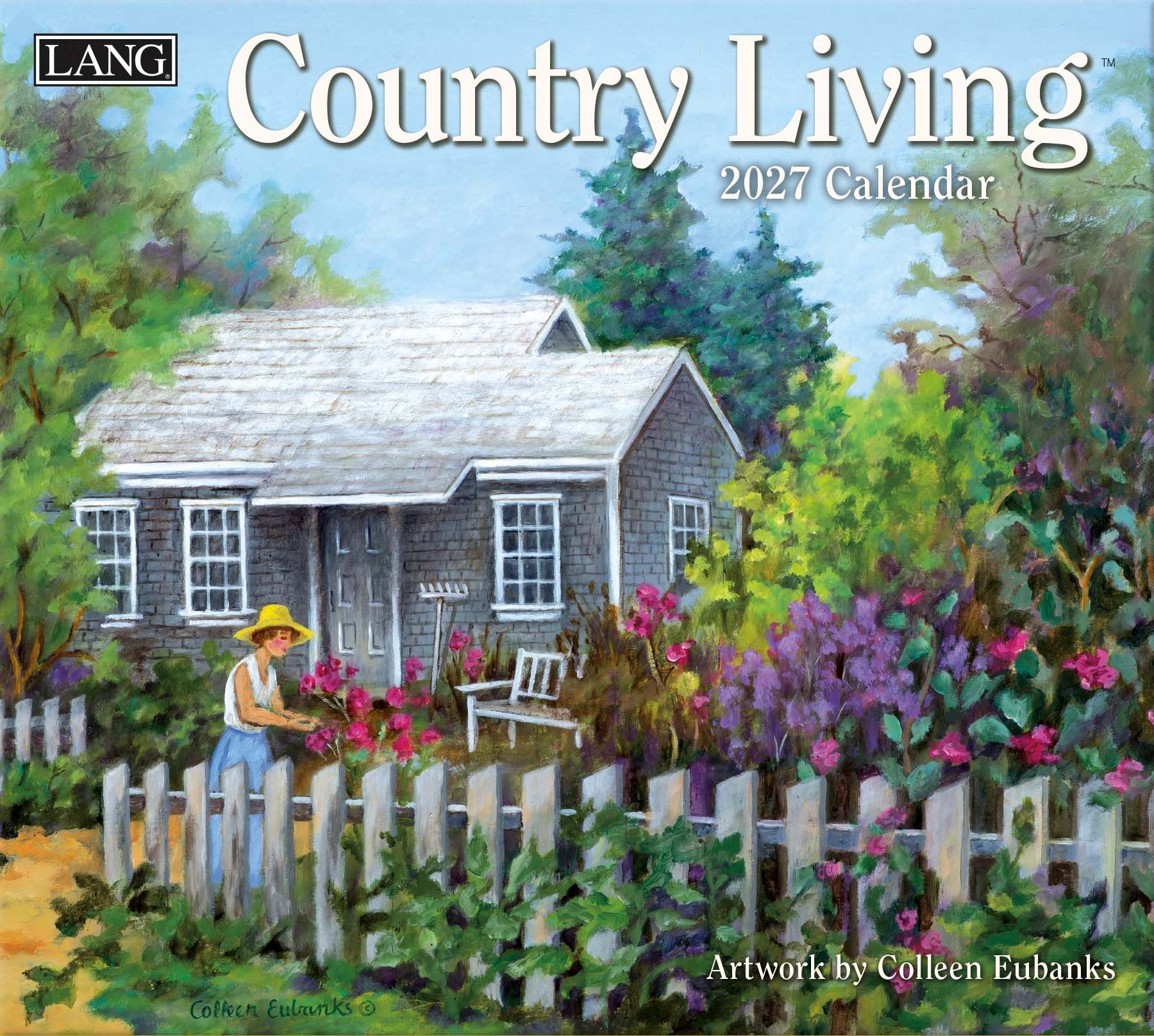 Wandkalender ‘Country Living’ van Colleen Eubanks met landelijke en sfeervolle natuurillustraties.