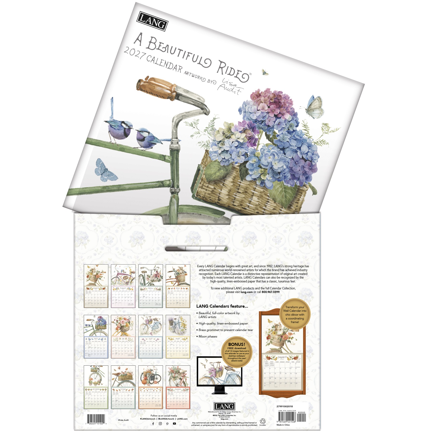 A Beautiful Ride 2027 Lang Kalender 27991002018-04 Lang Kalender "A Beautiful Ride 2027" van Lisa Audit in een luxe bewaarhoes.