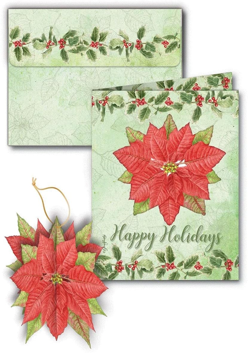 Poinsetta 3D Christmas Lang Cards 1116009 Poinsetta 3D Christmas Lang Cards 1116009
