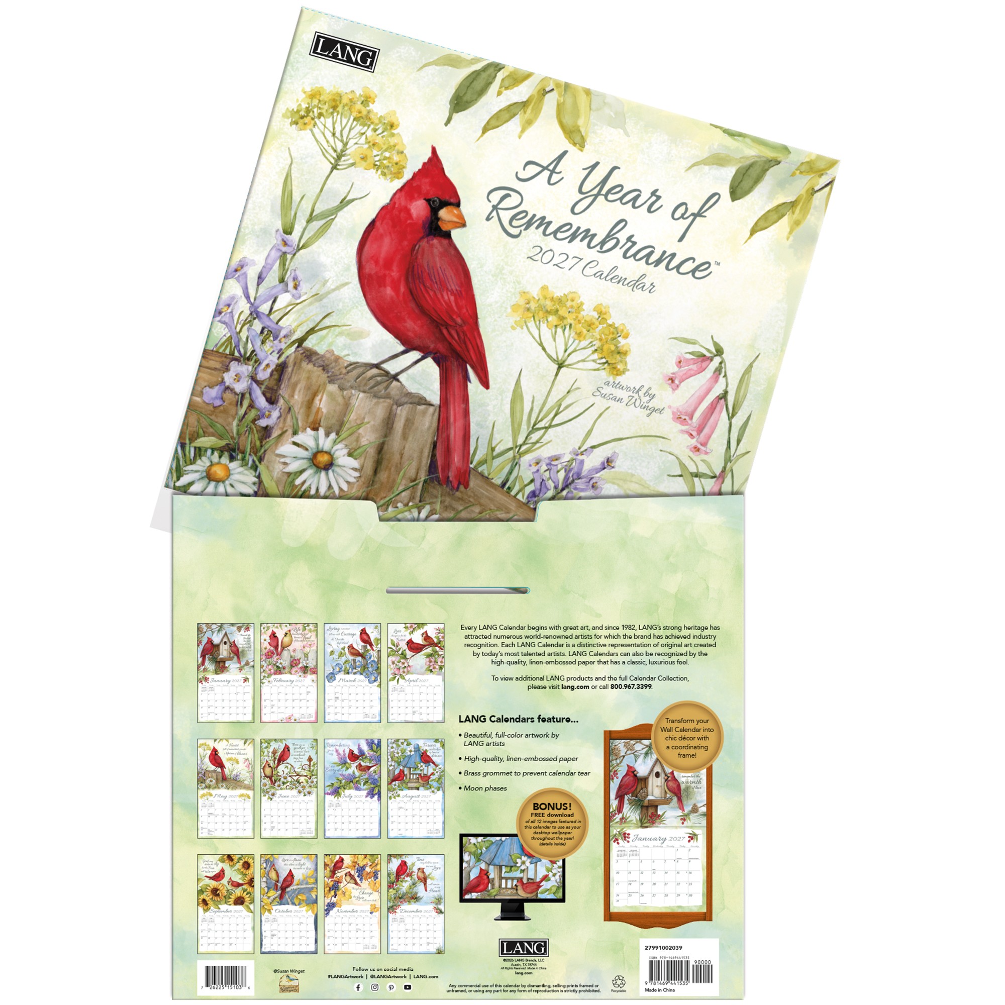 A Year of Remembrance 2027 kalender bewaar hoes