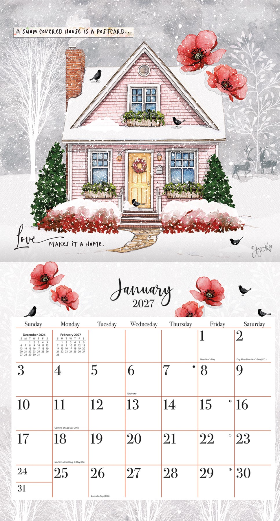 Bless This Home 2027 Lang Kalender 27991002037-03 Hier een foto van hoe de kalender Bless this Home 2027 eruit ziet als deze opgehangen gaat worden.