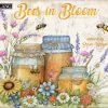 Wandkalender ‘Bees in Bloom 2027’ van Susan Winget met bloemen en bijen illustraties.