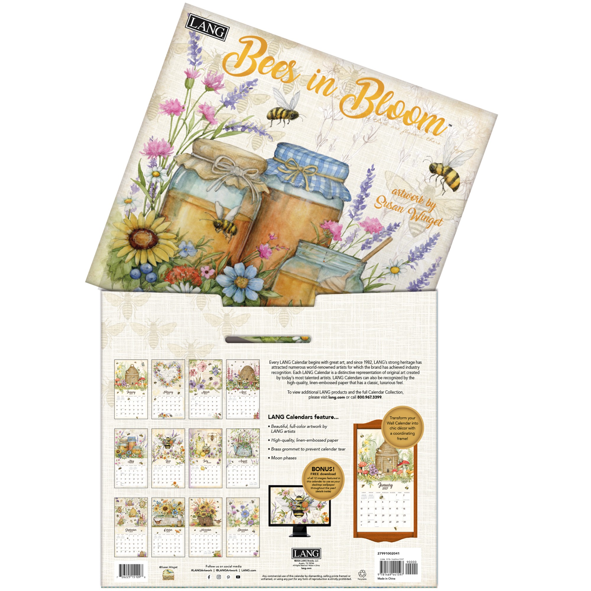 Bees in Bloom 2027 Lang Kalender 27991002041-04
