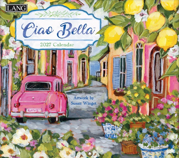 Ciao Bella 2027 Lang Kalender 27991002042 Wandkalender ‘Ciao Bella Italia 2027’ van Susan Winget met sfeervolle Italiaanse landschappen en dorpjes.
